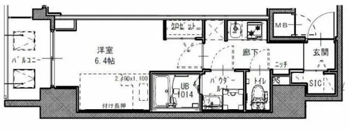 S-RESIDENCE福島玉川Tres【2階】の間取り