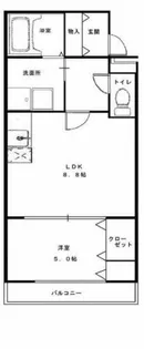 モンサント田中町【1階】の間取り