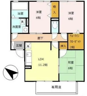 グレイスコート D棟【1階】の間取り