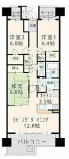 プラウド東山公園【4階】の間取り