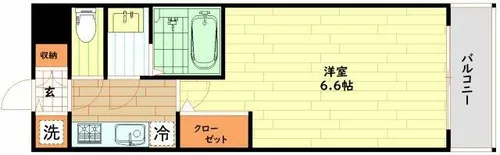 エスリードレジデンス大阪福島イースト【6階】の間取り