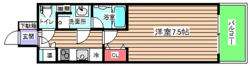 ミヤレジデンス西天満【9階】の間取り