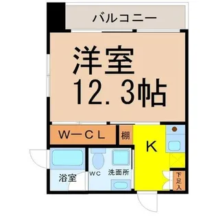 リバーフロントレジデンス【3階】の間取り