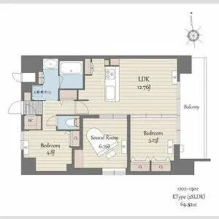 S-RESIDENCE天満橋ar【14階】の間取り