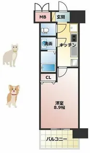 スプランディッド京橋EAST【2階】の間取り