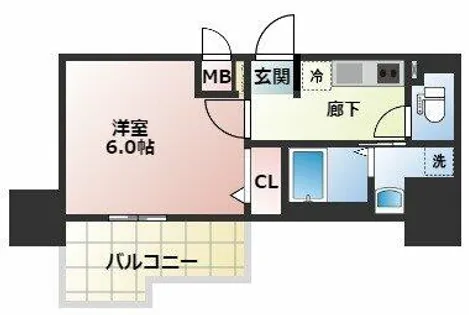 Dimus新大阪【11階】の間取り