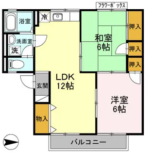 メゾンカトルズ B棟【1階】の間取り