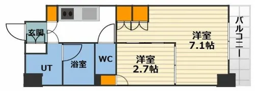 ウエリスアーバン守口【6階】の間取り