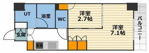 ウエリスアーバン守口【3階】の間取り