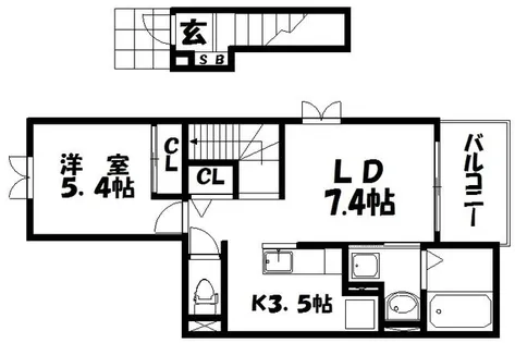 プリート カーサ【2階】の間取り