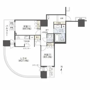 ザ・梅田タワー【3階】の間取り