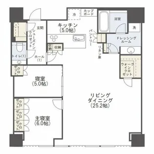 Brillia Tower堂島【38階】の間取り