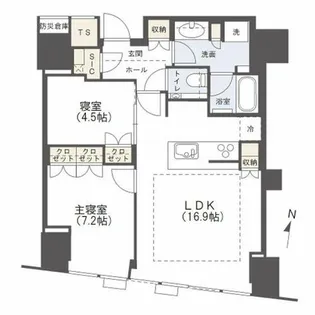 Brillia Tower堂島【4階】の間取り