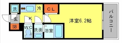 エスリード新梅田ノースポイント【8階】の間取り