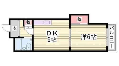 土山中村コーポⅠ【504号室】の間取り