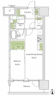 ザ・パークハビオ都島フロント【8階】の間取り