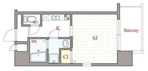 BRIGHT EBISU【5階】の間取り
