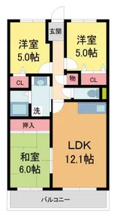鈴彩館【1階】の間取り