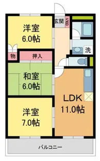 サンコート宝塚【203号室】の間取り