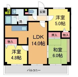 ル・シエル宝塚【3階】の間取り