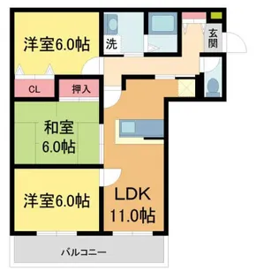柳本北館【301号室】の間取り