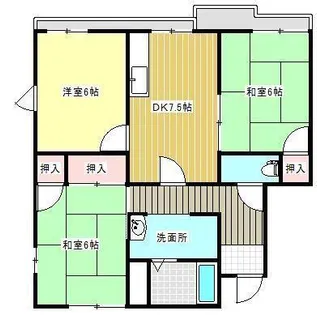 タウニ国分 B棟【201号室】の間取り