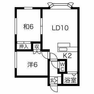 リベラ95【2-A号室】の間取り
