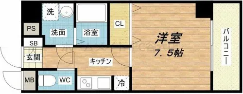 Canal天満橋【8階】の間取り