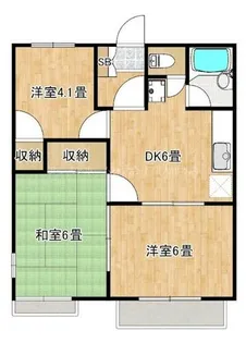 メゾン楠【206号室】の間取り