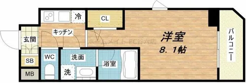 Fortuney大手前【9階】の間取り