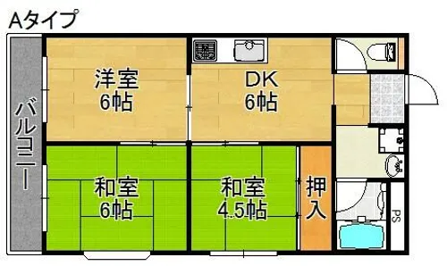 カワデンハイツⅢ【3階】の間取り