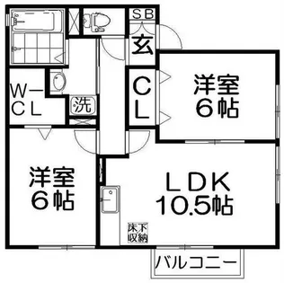 エスポワール東寝屋川A棟【1階】の間取り