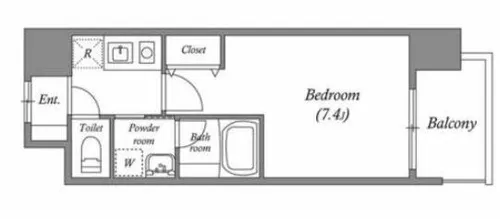 BROAD新うめきたRESIDENCE【7階】の間取り