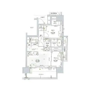 オープンレジデンシア渡辺通南【1206号室】の間取り