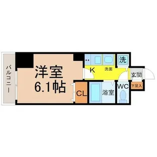 プレミアムコート名古屋金山インテルノ【3階】の間取り