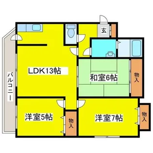 ピュアコート北33条【2階】の間取り