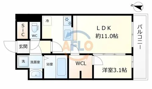 リヴェント福島野田【6階】の間取り