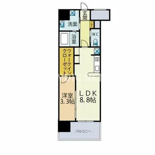 ブレス唐人町駅前【3階】の間取り