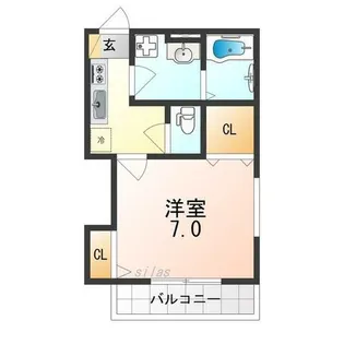 ハピネスコート堺香ヶ丘【1階】の間取り