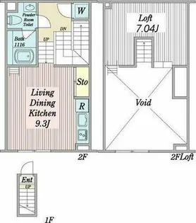 アーブルフレールB棟【2階】の間取り