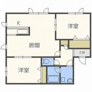 フラリッシュ屯田【2階】の間取り
