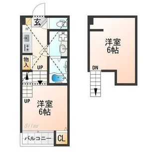ハーモニーテラス醍醐新開【1階】の間取り