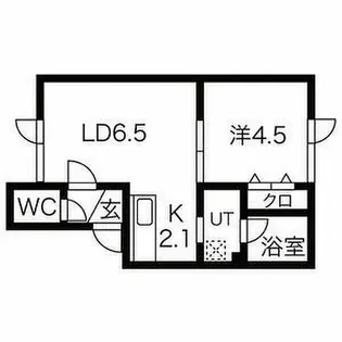 ヴィラージュ空港通【201号室】の間取り