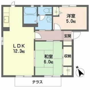 クローバー 藤田【1階】の間取り