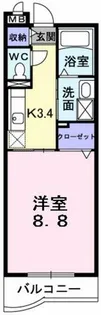 ルーブル・ベル【1階】の間取り