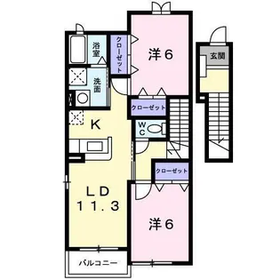 アン.ソレイユ【2階】の間取り