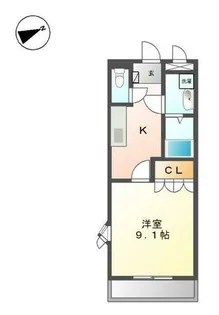 コンフォール白水【2階】の間取り