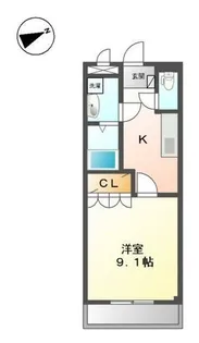 コンフォール白水【1階】の間取り