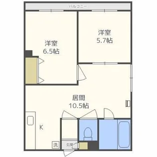 北海道札幌市北区麻生町6丁目【マンション】の間取り