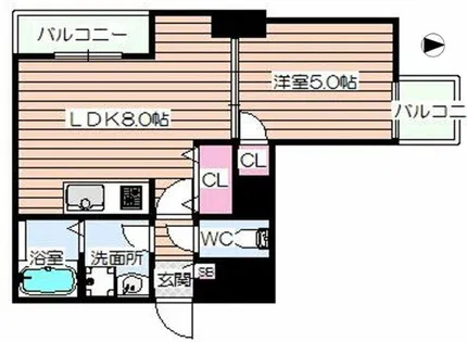 キャピトル新町南公園【3階】の間取り